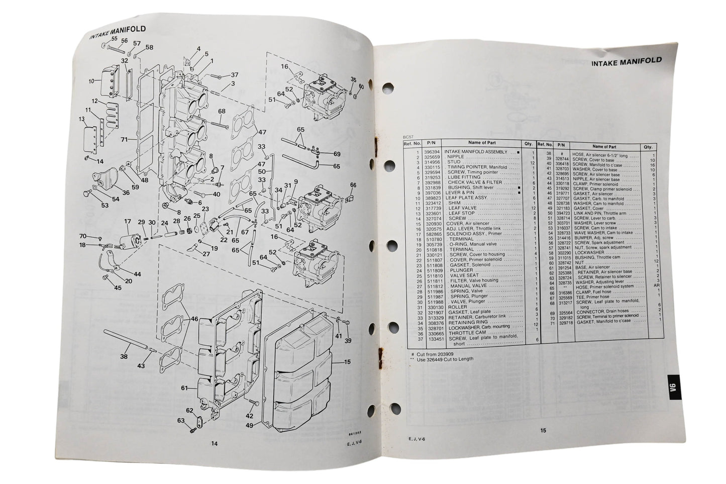 OMC 397330 Parts Catalog 150/175 Models 1986
