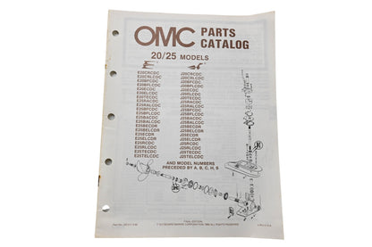 OMC 397317 Parts Catalog 20/25 Models 1986