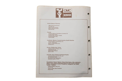 OMC 397321 Parts Catalog 35/40/50 Models 1986