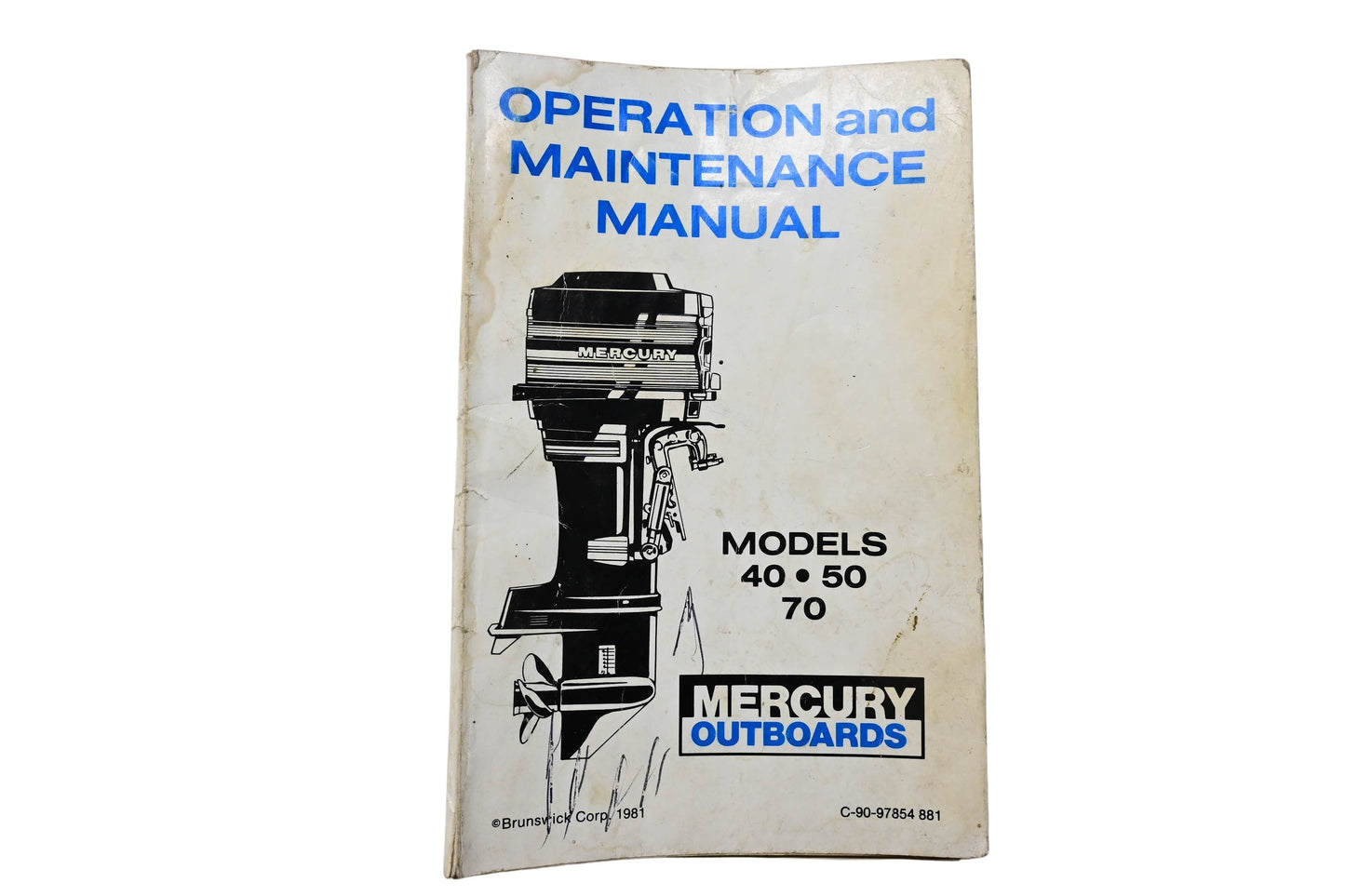 OEM Mercury C-90-97854 881 Operation & Maintenance Manual Models 40 50 70