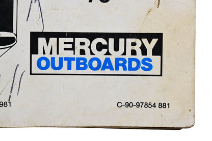 OEM Mercury C-90-97854 881 Operation & Maintenance Manual Models 40 50 70