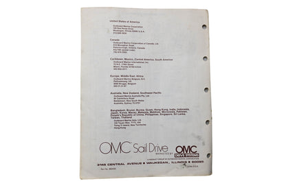 OMC 983433 Sail Drive Parts Catalog Model 15S14M