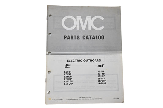 OMC 394644 Parts Catalog Electric Outboards 1983