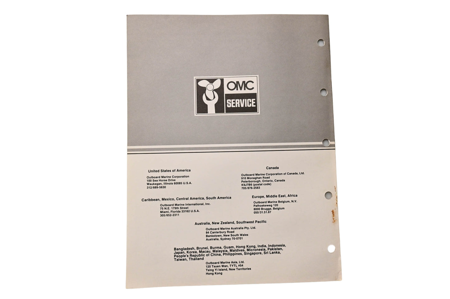 OMC 394645 Parts Catalog 2 Models 1983