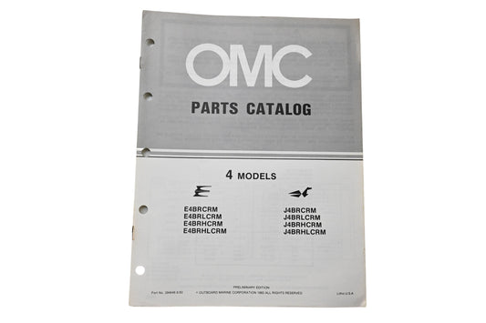 OMC 394646 Parts Catalog 4 Models 1983