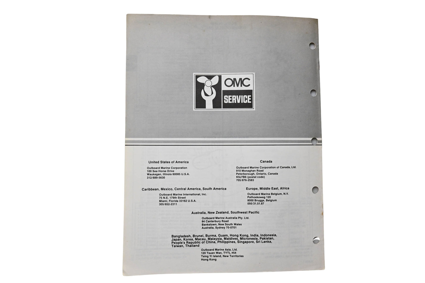 OMC 394646 Parts Catalog 4 Models 1983