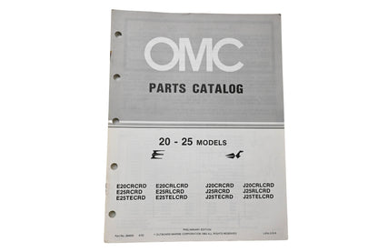 OMC 394650 Parts Catalog 20-25 Models 1983