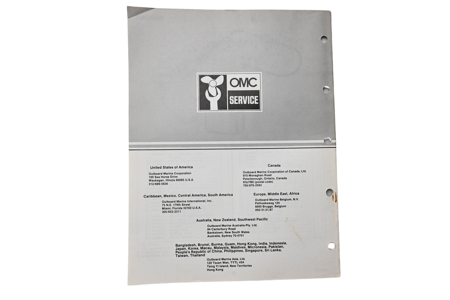OMC 394650 Parts Catalog 20-25 Models 1983