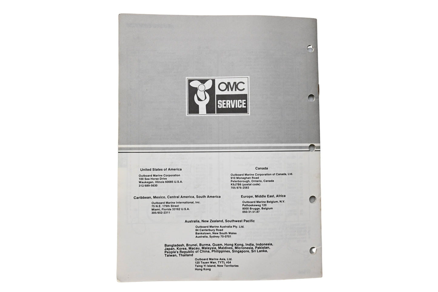 OMC 394651 Parts Catalog 30/35 Models 1983