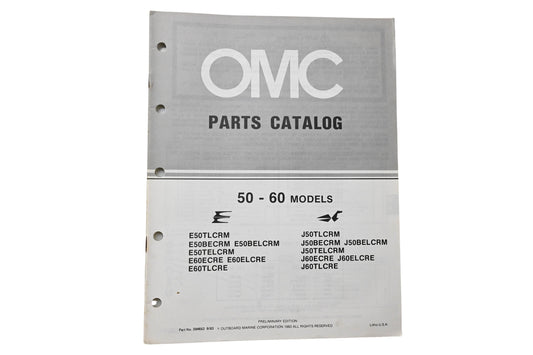 OMC 394652 Parts Catalog 50-60 Models 1983