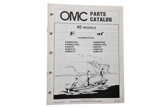 OMC 394657 Parts Catalog 40 Commercial Models 1983