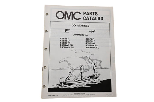 OMC 394665 Parts Catalog 55 Commercial Models 1983