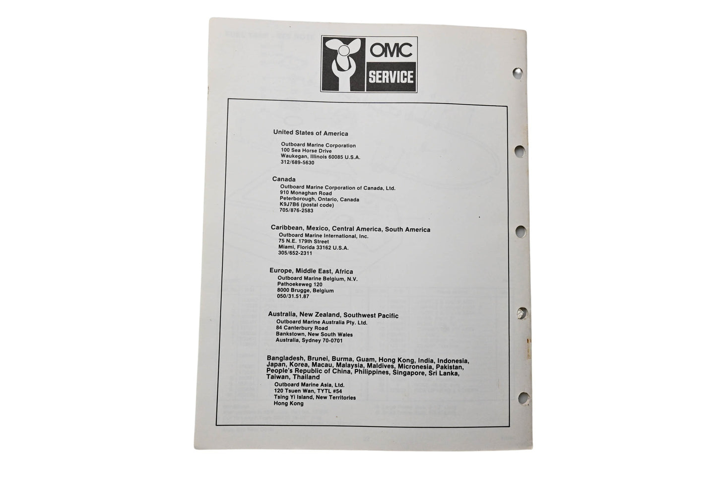 OMC 394665 Parts Catalog 55 Commercial Models 1983