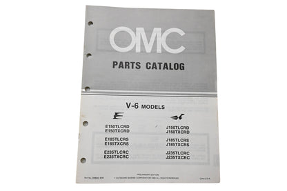OMC 394655 Parts Catalog V-6 Models 1983