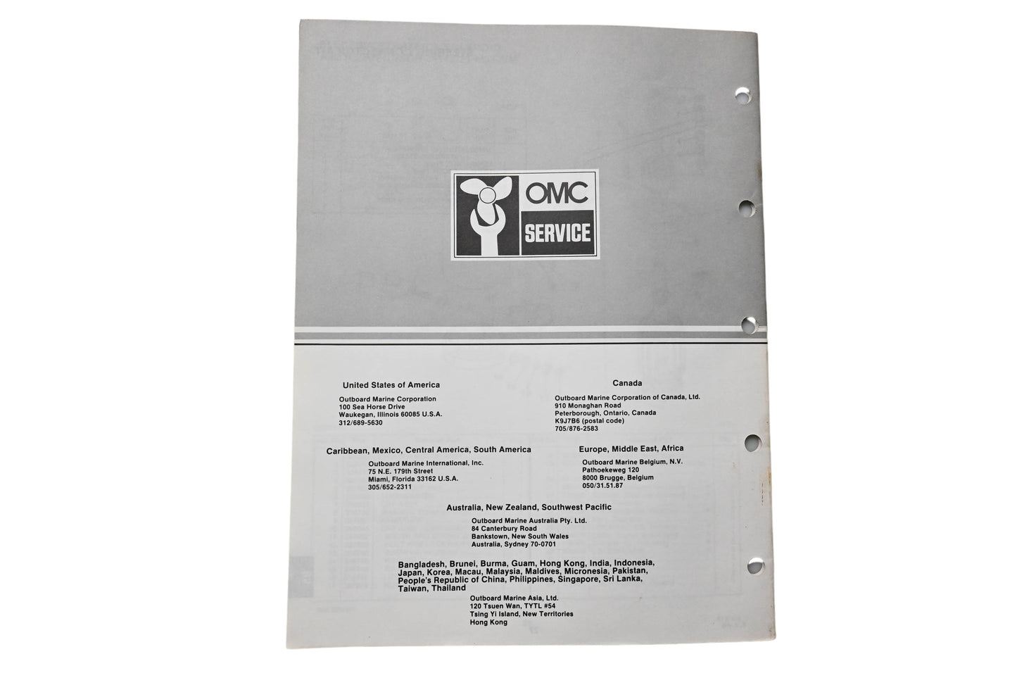 OMC 394655 Parts Catalog V-6 Models 1983