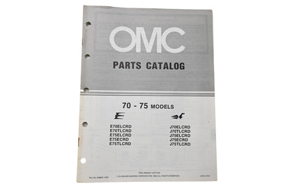 OMC 394653 Parts Catalog 70-75 Models 1983
