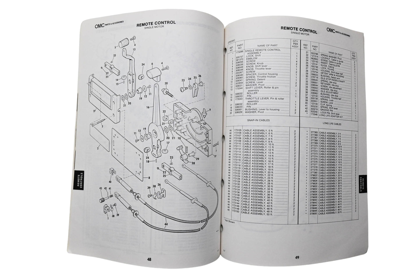 OMC 174172D Parts Catalog Accessories