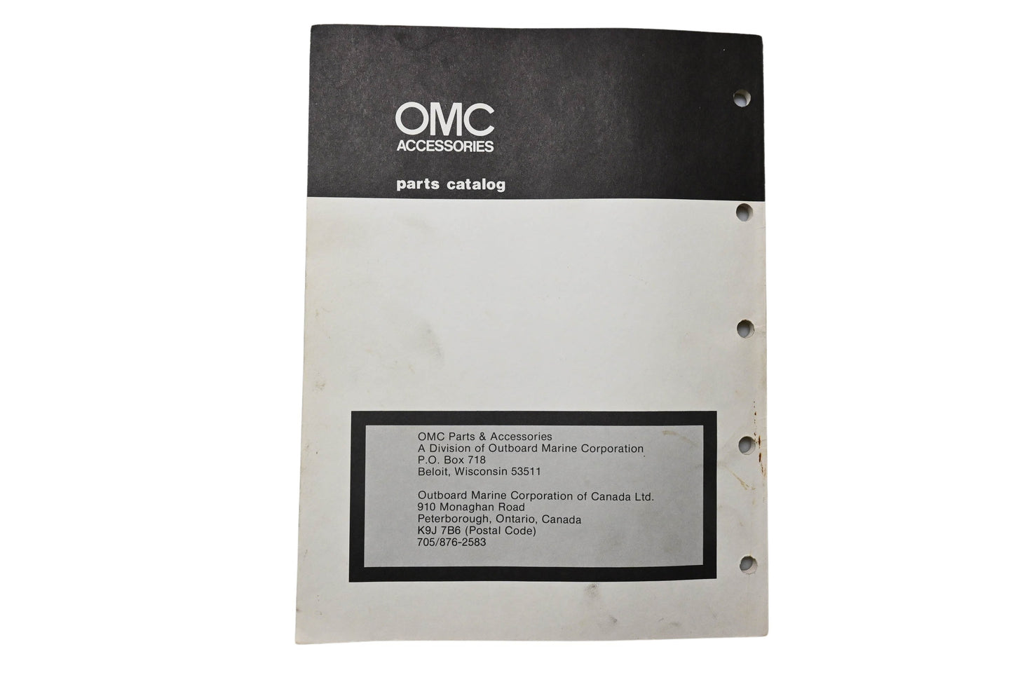 OMC 174172D Parts Catalog Accessories