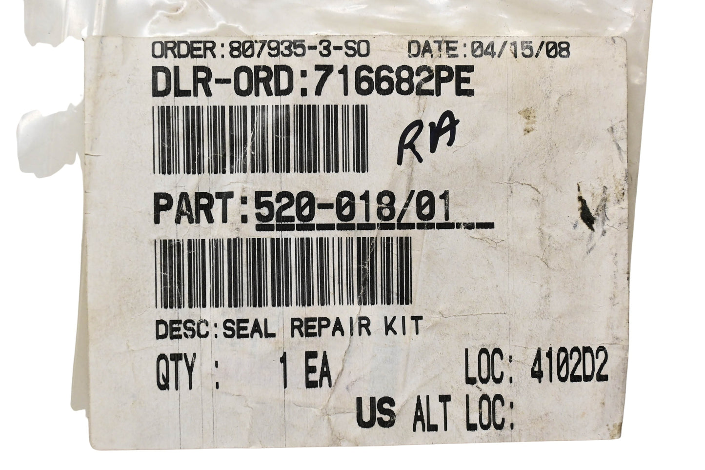 Raymond 520-018/01 Seal Repair Kit NOS