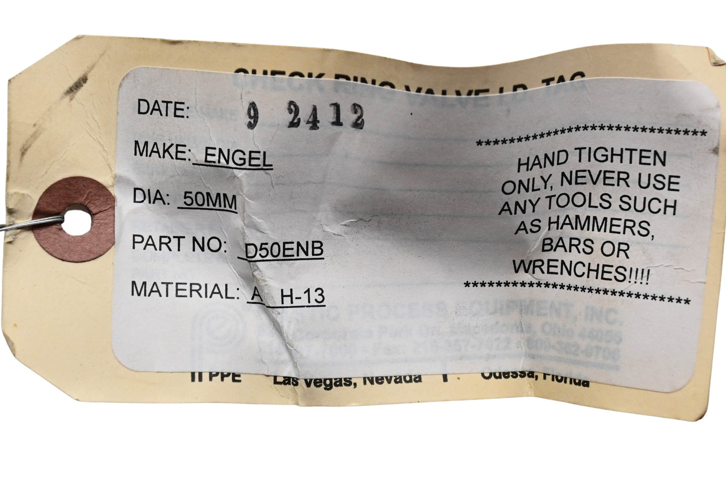Plastic Process Equipment D50ENB Engel Nozzle Tip NOS
