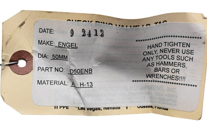 Plastic Process Equipment D50ENB Engel Nozzle Tip NOS
