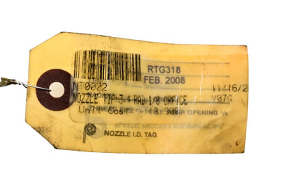 Plastic Process Equipment NT0002 Nozzle Tip NOS