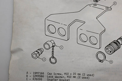 OEM John Deere R76098 Coupler Bracket