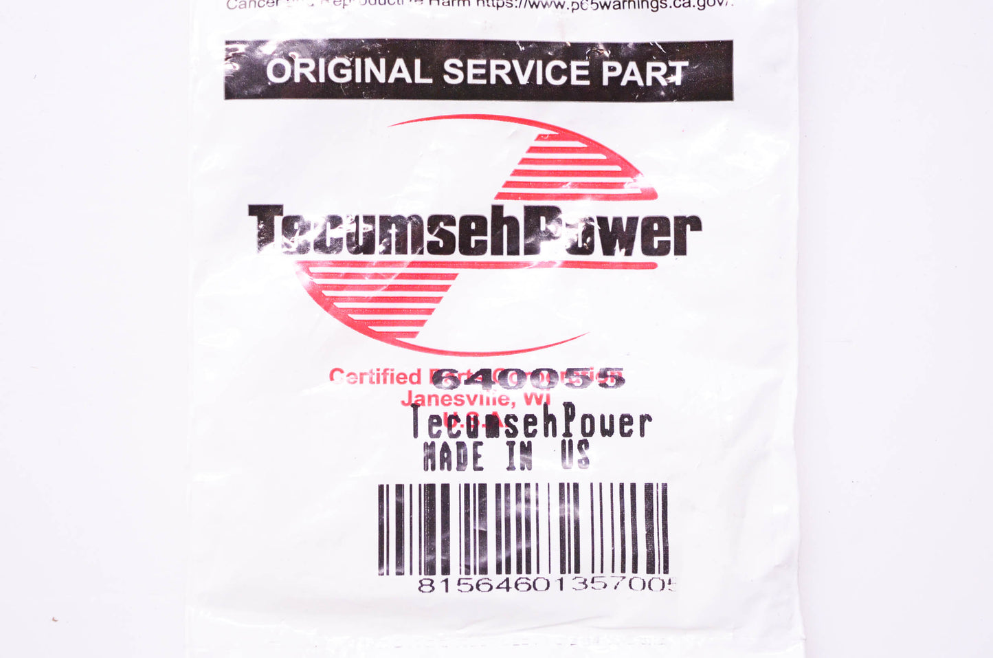 New OEM Tecumseh 640055 Bowl Nut NOS