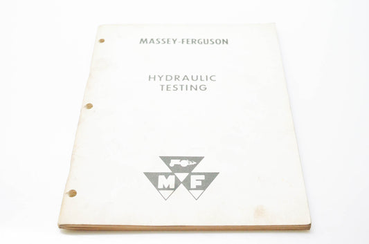 Massey Ferguson 690 829 M1 Hydraulic Testing