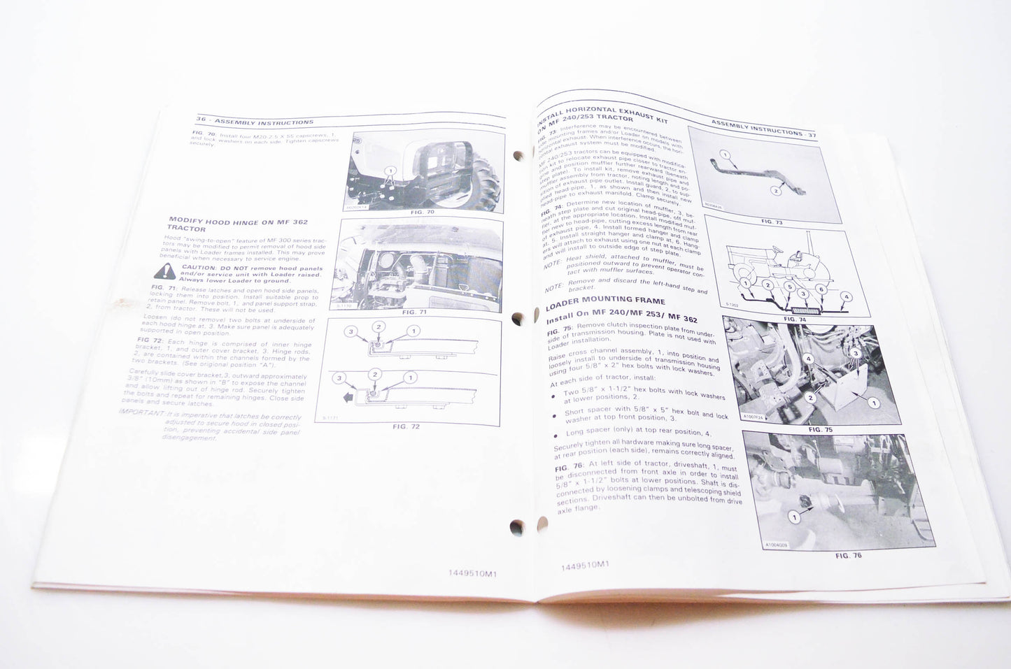 Agco Corporation 1449510M1 MF 1032 Operator Instruction Book