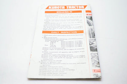 Kubota Ltd. G. O. 1-1. 21. K Tractor L185 L185DT Lubrication & Periodic Service Chart