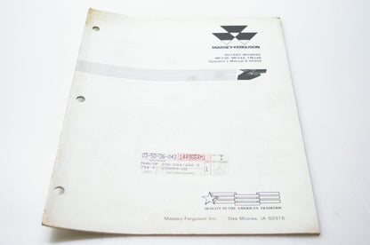 Massey Ferguson 1449664M1, 8-56950 Rotary Mowers Operator's Manual