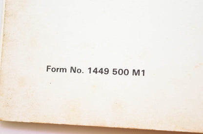 Massey Ferguson 1449500M1 Service Information Manual Combine Assembly & Pre-Delivery