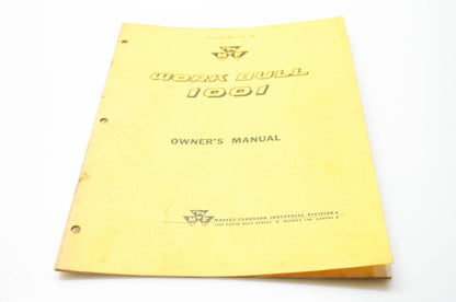 Massey Ferguson 690316M1 Work Bull 1001 Owner's Manual