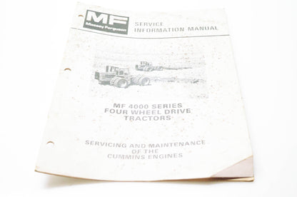 Massey Ferguson 1448645M1 Service Information Manual MF 4000 Series Four Wheel Drive Tractors