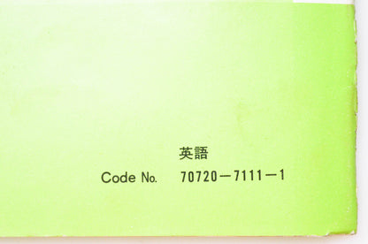 Kubota Ltd. 70720-7111-1 Operator's Manual Kubota Rotary Mower Model MR6000