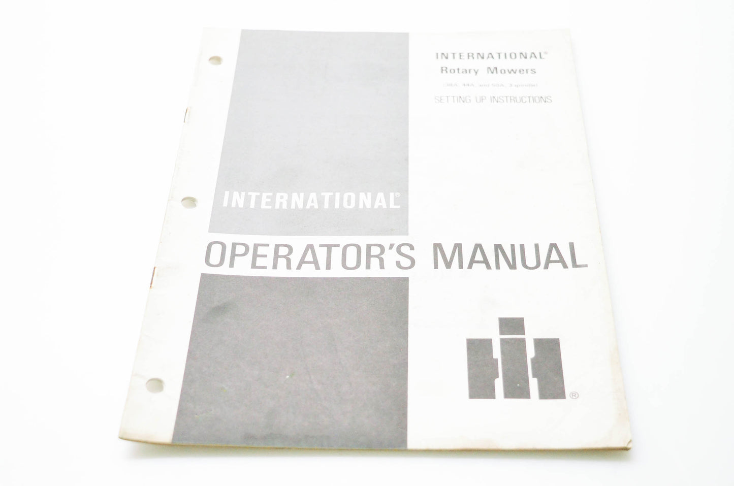 International Harvester Company 1 084 372 R4 International Operator's Manual Rotary Mowers Setting Up Instructions