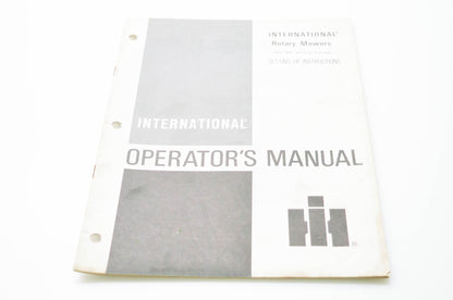 International Harvester Company 1 084 372 R4 International Operator's Manual Rotary Mowers Setting Up Instructions