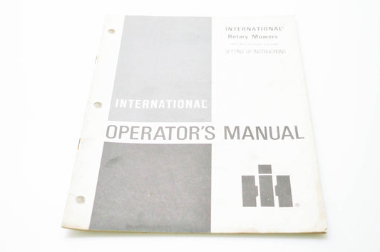 International Harvester Company 1 084 372 R4 International Operator's Manual Rotary Mowers Setting Up Instructions