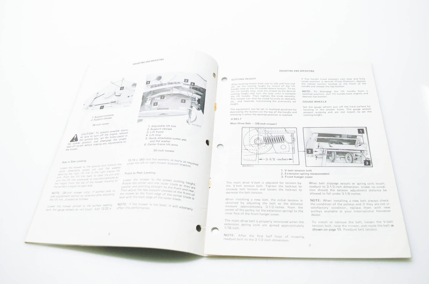 International Harvester Company 1 084 372 R4 International Operator's Manual Rotary Mowers Setting Up Instructions