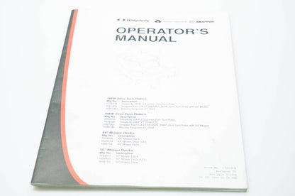 Simplicity Manufacturing 1725764, 100-3885-05-CH-SMN Operator's Manual