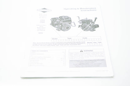 OEM Briggs & Stratton 275697-5, 275697-5/03 Operating & Maintenance Instructions