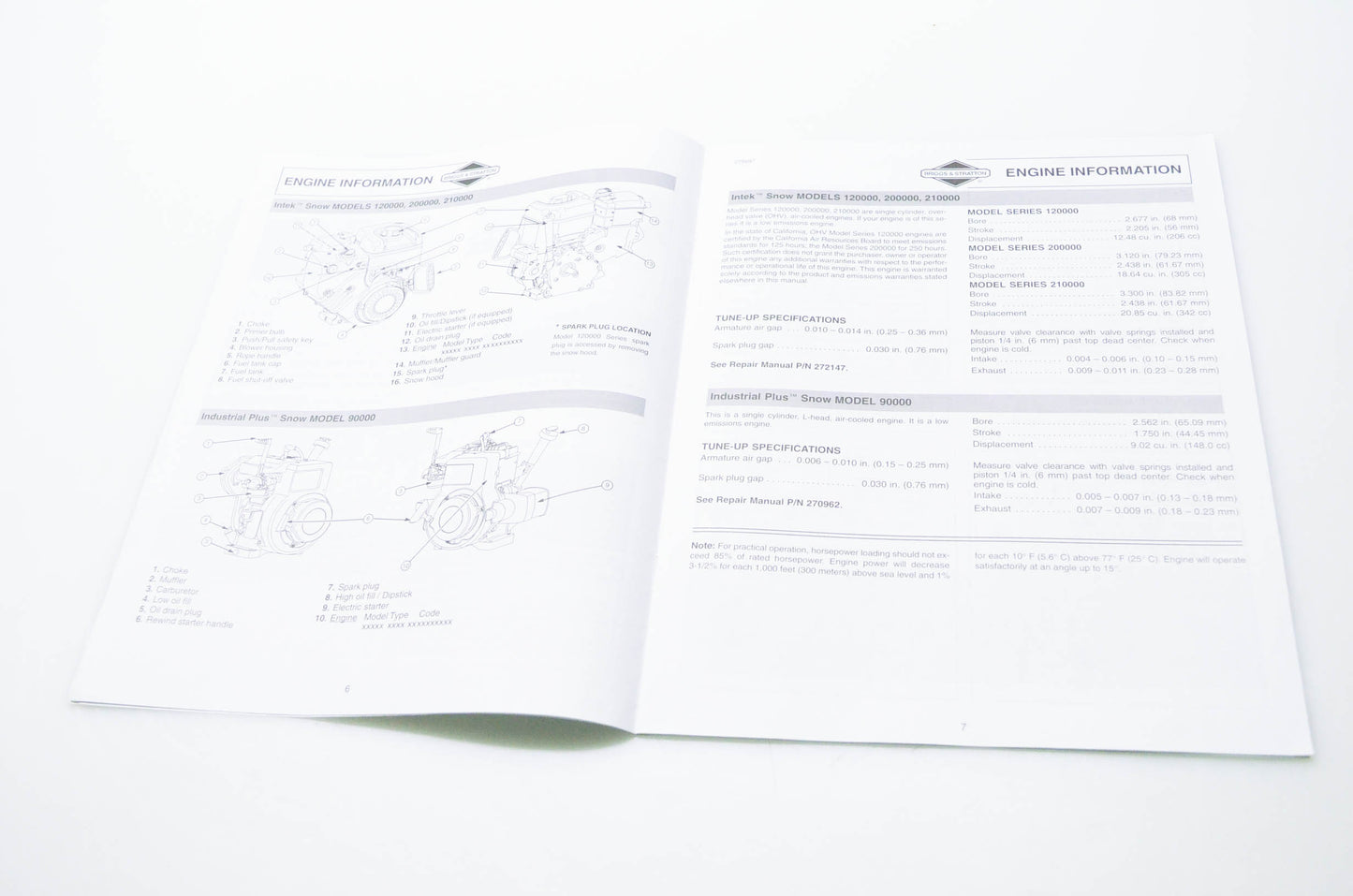 OEM Briggs & Stratton 275697-5, 275697-5/03 Operating & Maintenance Instructions