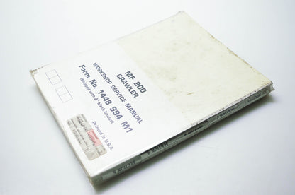 Massey Ferguson 1448994M1 MF 200 Crawler Workshop Service Manual