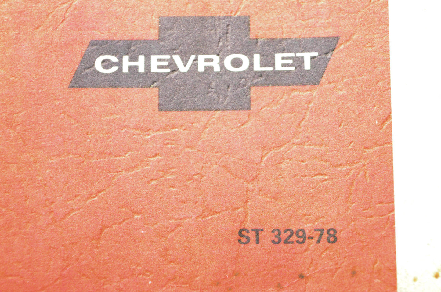 General Motors Corporation ST 329-78 Service Manual 1978 Chevrolet