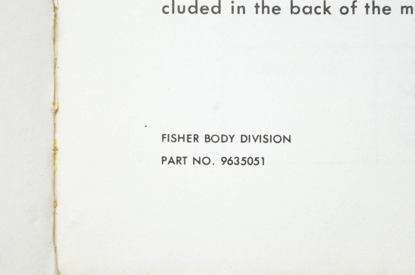 General Motors Corporation 9635051 1978 Fisher Body Service Manual