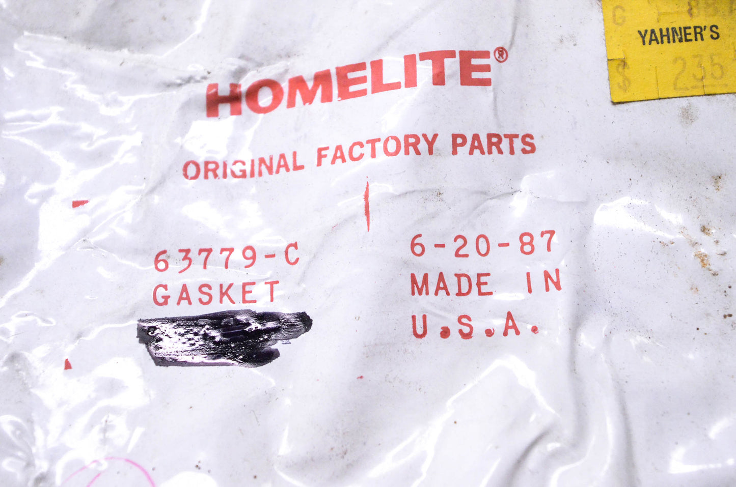 Homelite 63779, 63779-C Gasket NOS