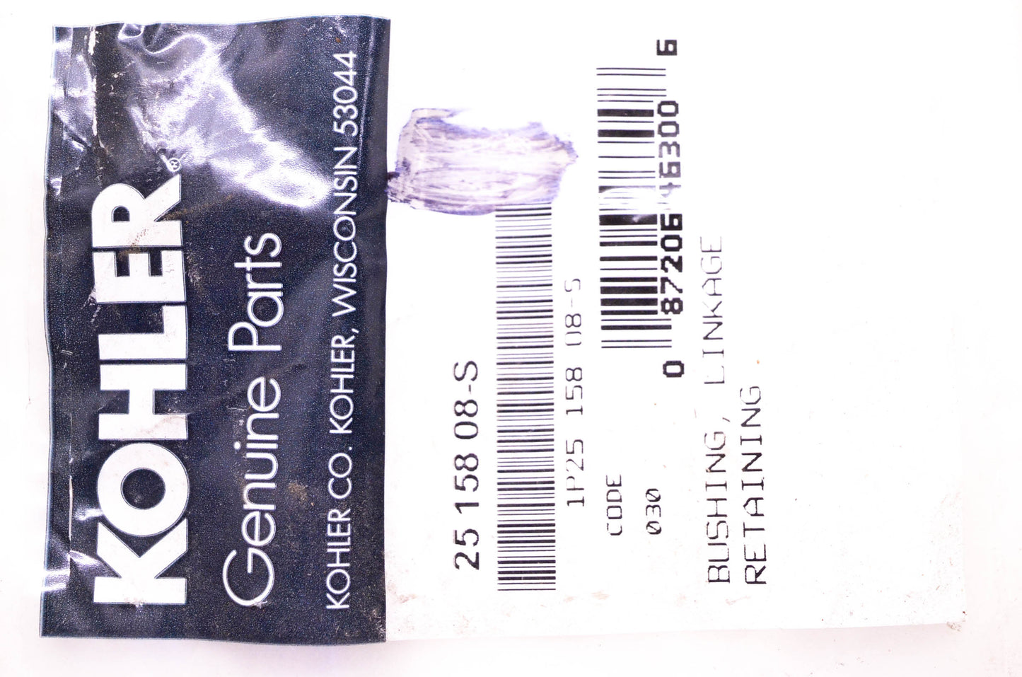 Kohler 25 158 08-S Bushing Linkage Retaining NOS