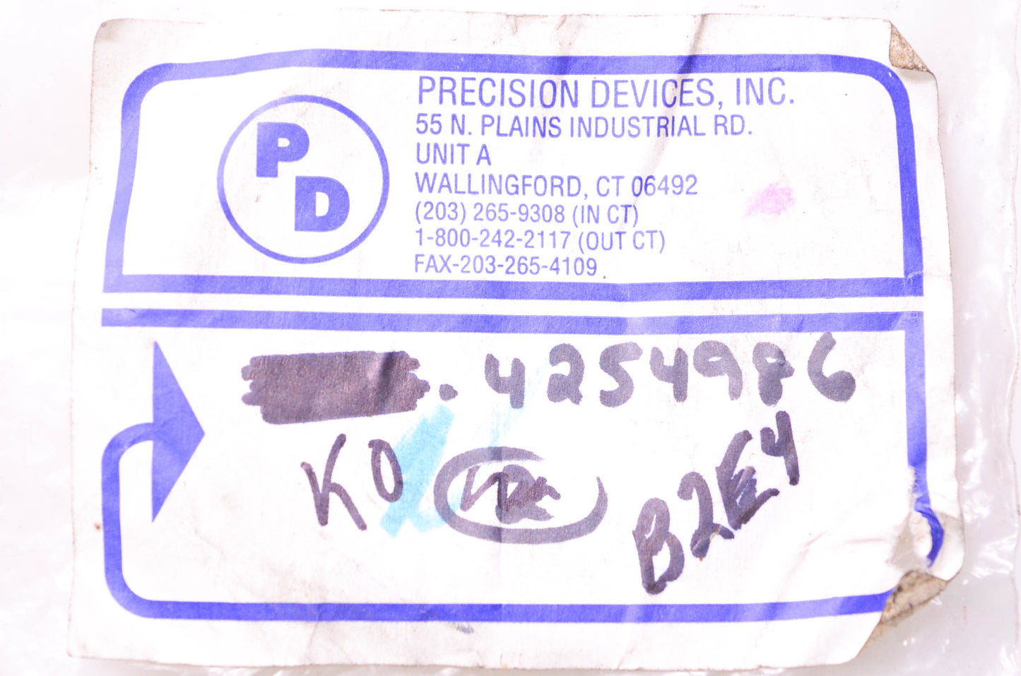 Precision Devices 4254986 Oil Seal NOS