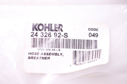 Kohler 24 326 92-S, 24 326 89 Breather Hose Assembly NOS